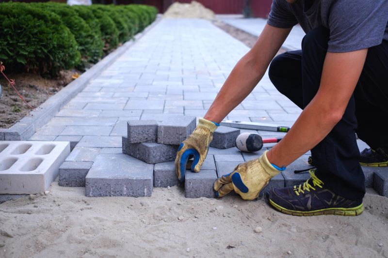Sidewalk Pavers Installation